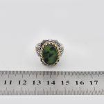 انگشتر یشم نقره مردانه طرح صابر - Image 5