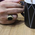 انگشتر یشم نقره مردانه طرح سپهر - Image 4