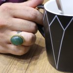 انگشتر یشم هندی نقره مردانه طرح ژوبین - Image 5