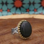 انگشتر یشم نقره مردانه طرح مسعود - Image 3