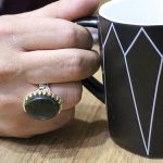 انگشتر یشم نقره مردانه طرح مسعود - Image 4