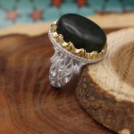 انگشتر یشم نقره مردانه طرح محسن - Image 3