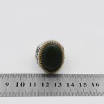 انگشتر یشم نقره مردانه طرح مبین - Image 5