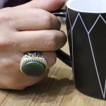 انگشتر یشم نقره مردانه طرح مبین - Image 4