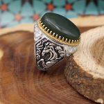 انگشتر یشم نقره مردانه طرح مبین - Image 2