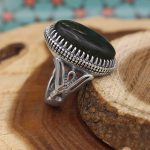 انگشتر یشم نقره مردانه طرح سردار دلها - Image 2