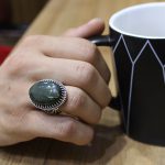 انگشتر یشم نقره مردانه طرح سردار دلها - Image 5