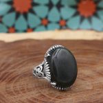 انگشتر یشم نقره مردانه طرح میکائیل - Image 3