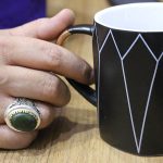 انگشتر یشم نقره مردانه طرح هخامنش - Image 5