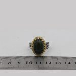 انگشتر یشم نقره مردانه طرح خوشه - Image 4