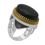 انگشتر یشم نقره مردانه طرح بهنام