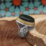 انگشتر یشم نقره مردانه طرح بهنام - Image 2