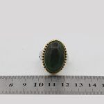 انگشتر یشم نقره مردانه طرح سلیمان - Image 4