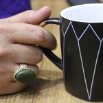 انگشتر یشم نقره مردانه طرح سلیمان - Image 5