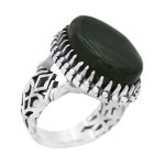 انگشتر یشم نقره مردانه طرح مهران