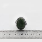 انگشتر یشم نقره مردانه طرح مهران - Image 4