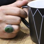 انگشتر یشم نقره مردانه طرح مهران - Image 5