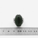 انگشتر یشم نقره مردانه طرح شاهرخ - Image 4