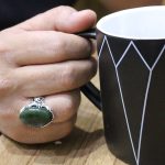 انگشتر یشم نقره مردانه طرح شاهرخ - Image 5