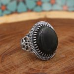 انگشتر یشم نقره مردانه طرح شاهین - Image 3