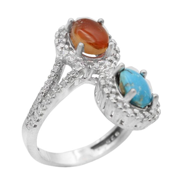 16-1-148 several-stones-mehri-woman-ring(1) انگشتر چند سنگ زنانه نقره خاص