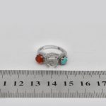 انگشتر چند سنگ نقره زنانه طرح المیرا - Image 4