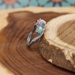 انگشتر چند سنگ نقره زنانه طرح المیرا - Image 2