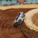 انگشتر چند سنگ نقره زنانه طرح الهام - Image 4