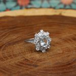 انگشتر توپاز الماس تراش نقره زنانه طرح الهه - Image 2