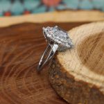 انگشتر توپاز الماس تراش نقره زنانه طرح الهه - Image 3