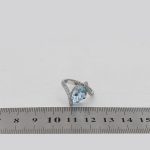 انگشتر توپاز الماس تراش نقره زنانه طرح فائزه - Image 4