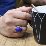 انگشتر لاجورد نقره مردانه طرح یا حسین (ع) - Image 4