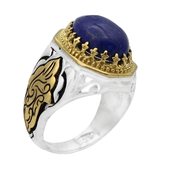 19-1-015lapis-lazui-aflak-man-ring (1) انگشتر لاجورد مردانه نقره