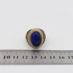 انگشتر لاجورد نقره مردانه طرح سپهر - Image 4