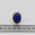 انگشتر لاجورد نقره مردانه طرح کیان - Image 5