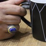 انگشتر لاجورد نقره مردانه طرح وحید - Image 4