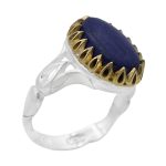 انگشتر لاجورد نقره مردانه طرح فرهاد