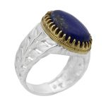 انگشتر لاجورد نقره مردانه طرح شایان