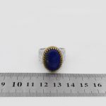 انگشتر لاجورد نقره مردانه طرح شایان - Image 5