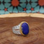 انگشتر لاجورد نقره مردانه طرح شایان - Image 3