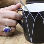 انگشتر لاجورد نقره مردانه طرح برزان - Image 5