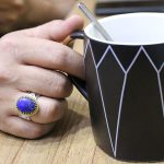 انگشتر لاجورد نقره مردانه طرح فواد - Image 4