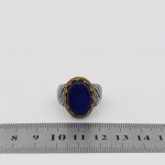 انگشتر لاجورد نقره مردانه طرح خشایار - Image 5