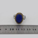 انگشتر لاجورد نقره مردانه طرح قباد - Image 3