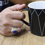 انگشتر لاجورد نقره مردانه طرح فرهنگ - Image 3