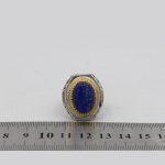 انگشتر لاجورد نقره مردانه طرح سعادت - Image 5