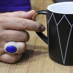 انگشتر لاجورد نقره مردانه طرح نصیر - Image 4