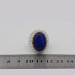 انگشتر لاجورد نقره مردانه طرح نصیر - Image 5