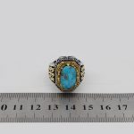 انگشتر فیروزه نیشابوری نقره مردانه طرح نوید - Image 5