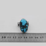 انگشتر فیروزه نیشابوری نقره دست ساز مردانه طرح شایان + حرز امام جواد (ع) - Image 5